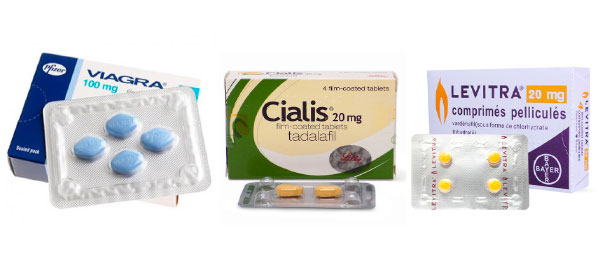 威而鋼（sildenafil），犀利士（tadalafil）和樂威壯（vardenafil）